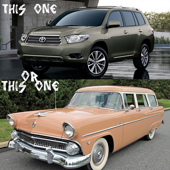 Toyota Highlander vs 1955 Ford Country Sedan