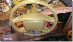 Buick Roadmaster Wagon Interior Replacement. Recolouring the steering wheel.